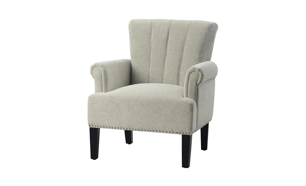 Slickblue Accent Rivet Tufted Polyester Armchair for Stylish and Comfortable Home Decor