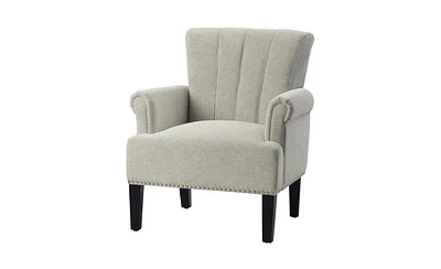 Slickblue Accent Rivet Tufted Polyester Armchair for Stylish and Comfortable Home Decor