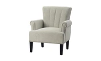 Slickblue Accent Rivet Tufted Polyester Armchair for Stylish and Comfortable Home Decor