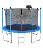 Streamdale Furniture Premium 10ft Trampoline with Safety Net and Basketball Hoop: Ultimate Fun and Safety for Kids