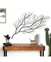 LuxenHome Black with Gold Metal Branch Wall Decor