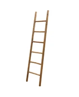 LuxenHome Rustic 6ft Decorative Blanket Ladder