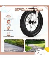 Costway 12 Inch Toddler Balance Bike No Pedal Training Bicycle with Inflatable Rubber Tires