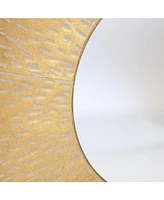 LuxenHome 3-Piece Gold Metal Round Wall Mirror Set