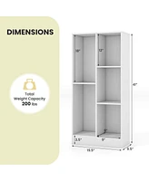 Costway 5-Cube Bookcase for Kids 41" Wooden Toy Storage Organizer for Kid's Room