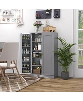 41" Farmhouse Kitchen Pantry Storage Cabinet withDoors Adjustable Shelves