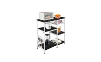 Slickblue 35.5" Kitchen Bakers Rack - 3-Tier Utility Storage Shelf and Microwave Stand for Spice Organization