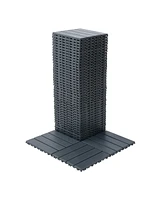 Streamdale Furniture Plastic Interlocking Deck Tiles,44 Pack Patio Deck Tiles,12" x12" Square Waterproof Outdoor All Weather Use, Patio Decking Tiles