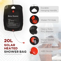 Streamdale Furniture Shower Tent, Pop Up Privacy Shelter for Camping, Dressing Changing Room, Portable Instant Outdoor Shower Tent Enclosure w/ 2 Room