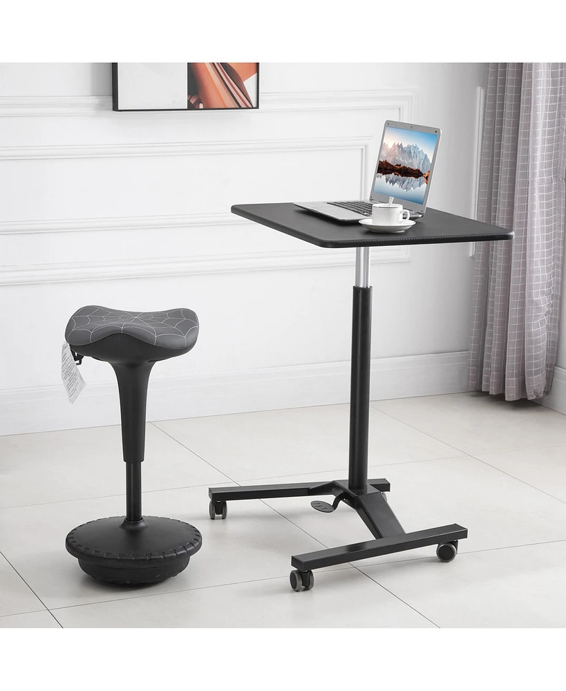 Streamdale Furniture Vinsetto Lift Wobble Stool Standing Chair with 360 Swivel, Tilting Balance Chair with Adjustable Height and Saddle Seat for Activ