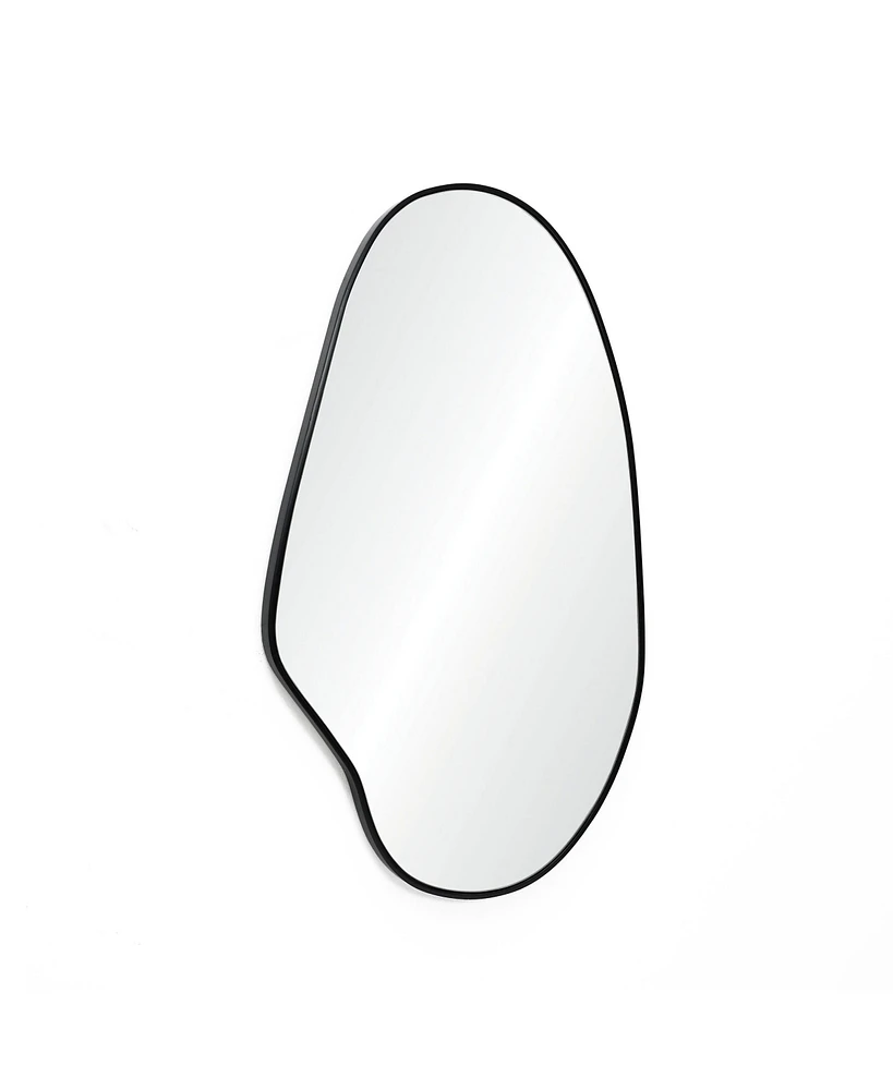 LuxenHome Black Frame Oblong Accent and Vanity Wall Mirror