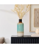 LuxenHome Ocean Ombre Stoneware Vase