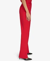 Calvin Klein Women's Scuba-Crepe High-Rise Straight Pants