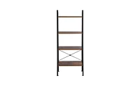 Slickblue 4-Tier Industrial Ladder Shelf for Stylish Storage and Display in Any Room