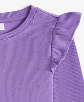 Epic Threads Toddler Girls Rib Flutter Long-Sleeve T-Shirt, Exclusively at Macy's