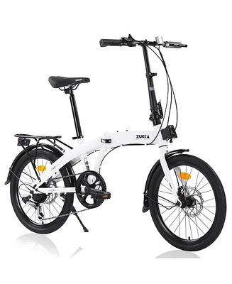 Streamdale Furniture 20" Folding Bike Steel Frame 7 Speed City Bike