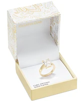 Charter Club Gold-Tone Crystal Solitaire Ring, Exclusively at Macy's