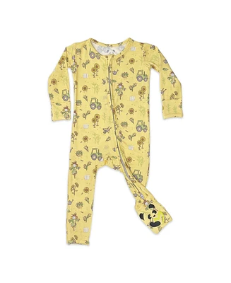 Bellabu Bear Baby Girls Baby Autumn Harvest Convertible Footie Pajama