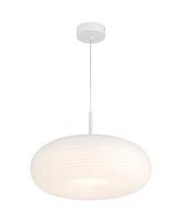 Possini Euro Design Possini Euro Sandringham 20" Sanded White Modern Led Pendant Light