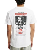 Cotton On Men's Loose Fit Movie And Tv T-Shirt - White/Chucky