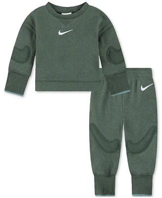 Nike Baby Boys and Girls "Ready, Set" Crew Top Pants, 2 Piece Set