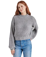 Steve Madden Women's Martina Sequined Mock-Neck Sweater