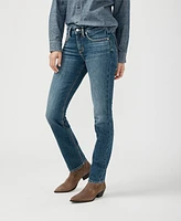 Silver Jeans Co. Women's Suki Mid Rise Curvy Fit Straight