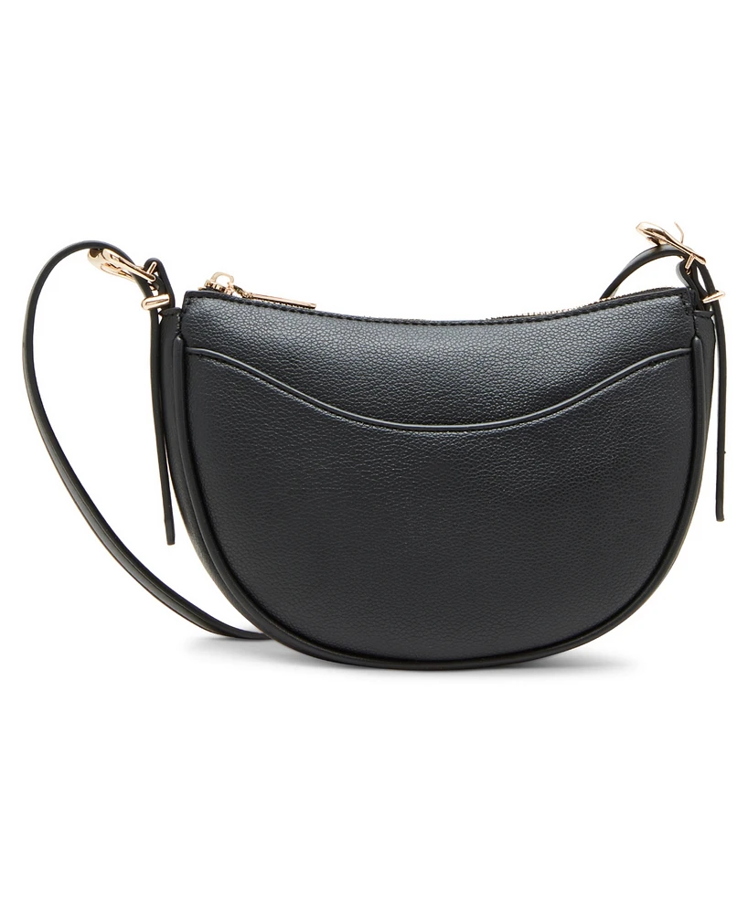 Anne Klein Sculpted Buckle Half Moon Crossbody Bag