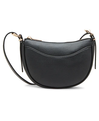 Anne Klein Sculpted Buckle Half Moon Crossbody Bag