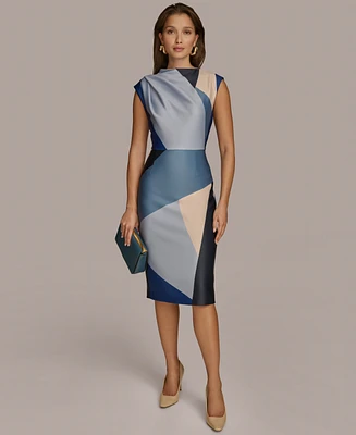 Donna Karan New York Petite Colorblocked Sheath Dress