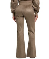 Guess Women's Scuba Suede Slit-Front Tie-Waist Pants