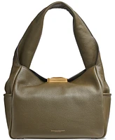 Donna Karan Amagansett Soft-Rolled Leather Shoulder with Sculpted Magnet Closure