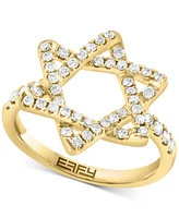 Effy Diamond Star of David Openwork Ring (1/2 ct. t.w.) in 14k Gold