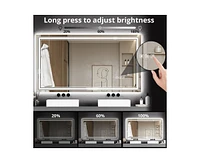gaomon 20x28 Led Bathroom Mirror with Lights,Anti-Fog,Dimmable,Backlit + Front Lit,Memory,Bathroom Vanity Mirror with Lights,Lighted Bathroom Mirror,3