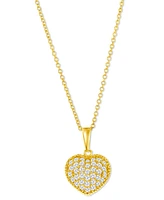 Diamond Heart Cluster Pendant Necklace (3/8 ct. t.w.) in 14k Gold, 16" + 2" extender