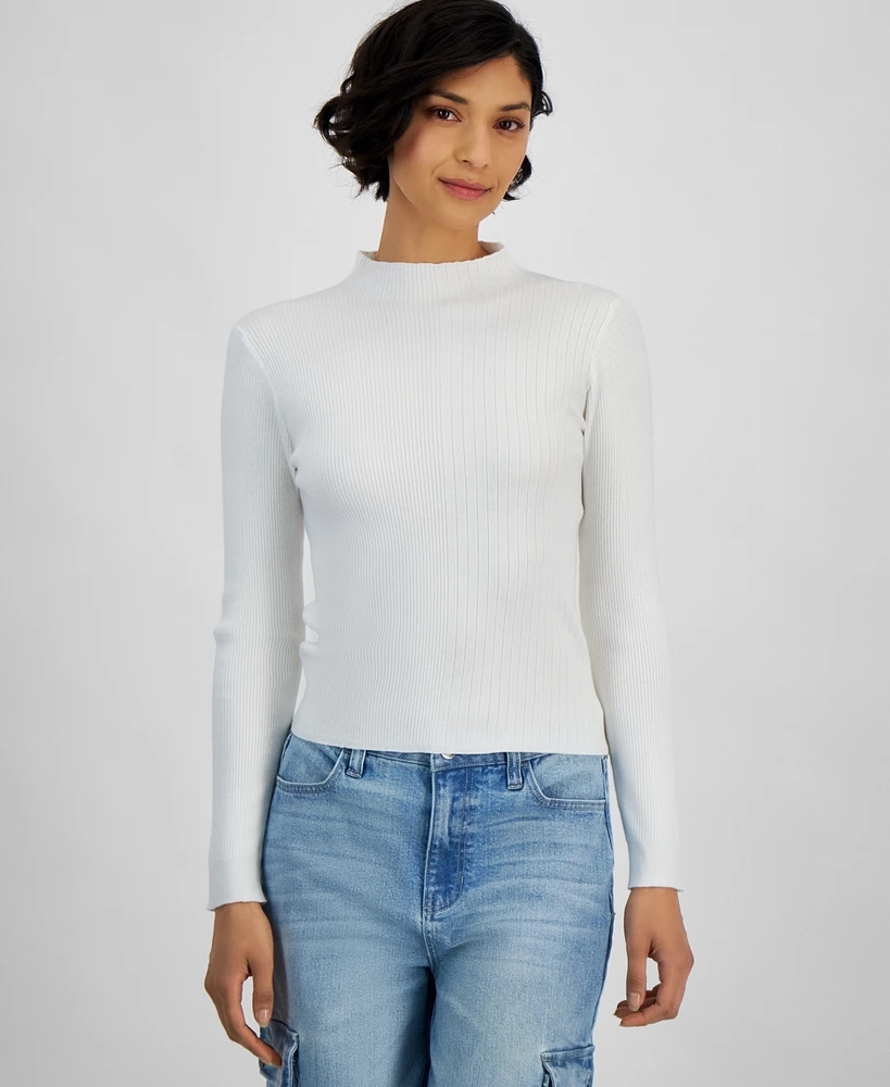 And Now This Women's Ribbed Mockneck Sweater, Created for Macy's