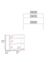 Fm Furniture Vail Console table in melamine with open storage,white