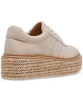 Dv Dolce Vita Women's Barkley Raffia Platform Lace-Up Sneakers