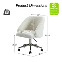 Joah Mid Century Modern Task Chair-Height Adjustable