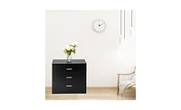 Slickblue Simple Wooden 3-Drawer Dresser Stylish Storage Solution for Any Room