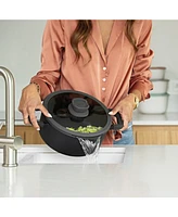 BergHOFF Leo Stone+ Nonstick Ceramic 8" Stock Pot with Lid Recycled, 3qt