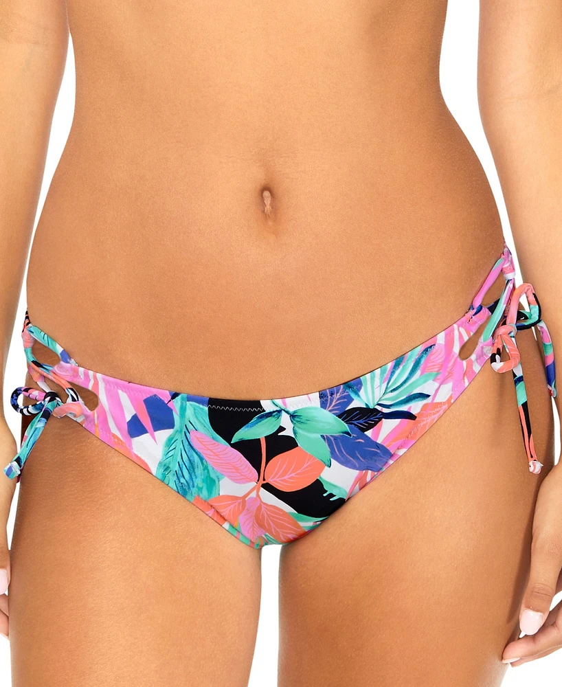 Raisins Juniors' Printed Side-Tied Bikini Bottoms