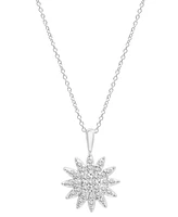 2-Pc. Set Diamond Starburst Pendant Necklace & Matching Stud Earrings (1/2 ct. t.w.) in Sterling Silver, Created for Macy's