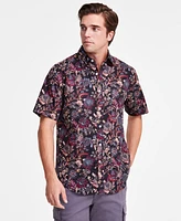 Club Room Men's Eden Short Sleeve Button-Front Floral Print Shirt, Exclusively at Macy's