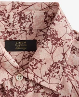 Club Room Men's Lisbon Long Sleeve Button-Front Printed Linen Shirt, Exclusively at Macy's