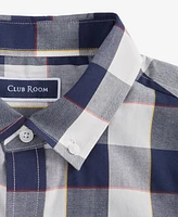 Club Room Men's Tangent Plaid Woven Long-Sleeve Button-Down Shirt, Exclusively at Macy's