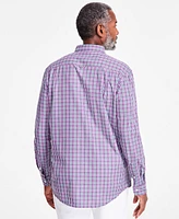 Club Room Men's Long Sleeve Button-Down Tattersall Shirt, Exclusively at Macy's