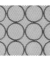 Modern 3-Panel Iron Fireplace Screen With Circular Pattern And Foldable Design