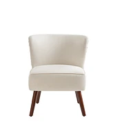 Hulala Home Silvester Mid-Century Modern Armchair with Soild Wood Legs