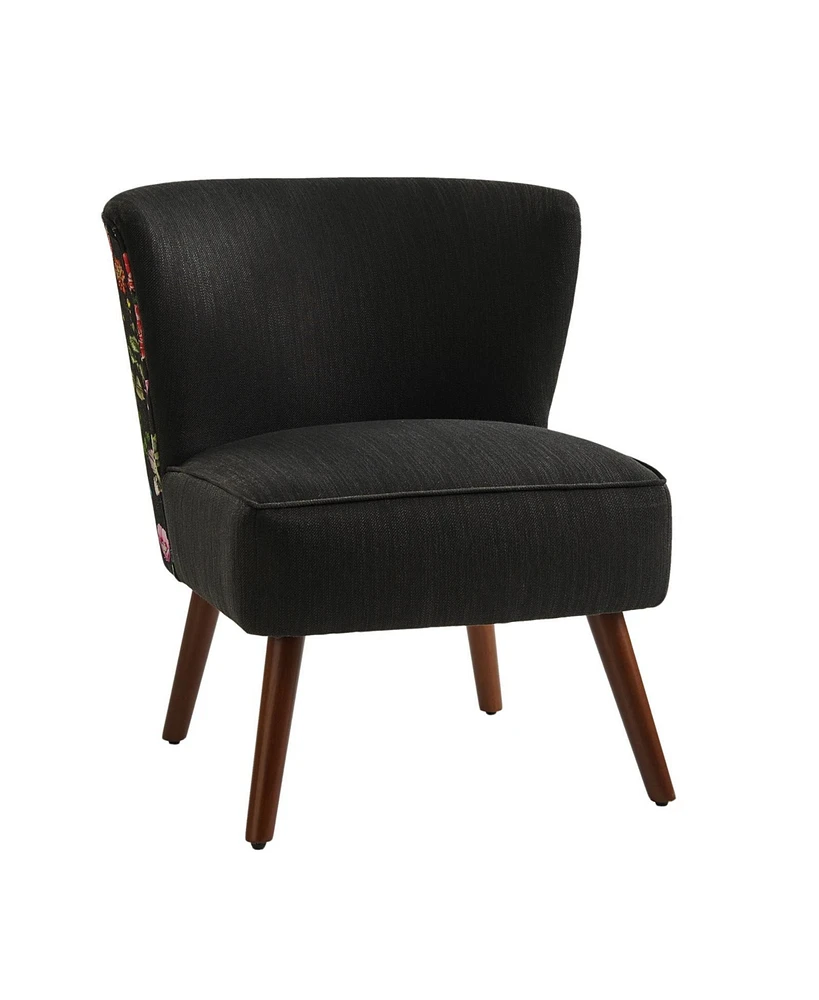 Hulala Home Silvester Mid-Century Modern Armchair with Soild Wood Legs